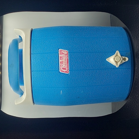 Vintage Coleman Water Jug 2 Blue Camping Picnic With handle Portable gallons rar - Picture 1 of 8